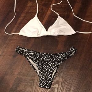 Black and white bikini